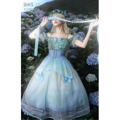 Cyans Qing Monet's Water Lilies JSK(2 Colours/Full Payment Without Shipping)